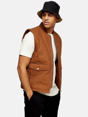 Tan Quilted Vest