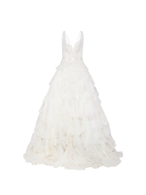 The Izzy Beaded Tulle Gown