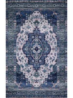 Loloi Justina Blakeney Cielo Rug - Ivory/turquoise