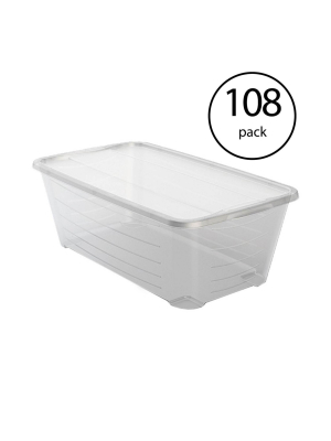 Life Story 5.7-liter Clear Shoe & Closet Storage Box Container (108 Pack)