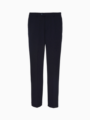 Skinny Fit Solid Dress Pants