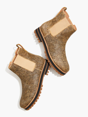 The Ivy Chelsea Boot In Mini Dot Calf Hair