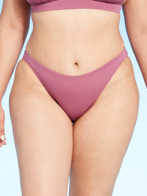 Women's High Leg Extra Cheeky Bikini Bottom - Shade & Shore™ Mauve