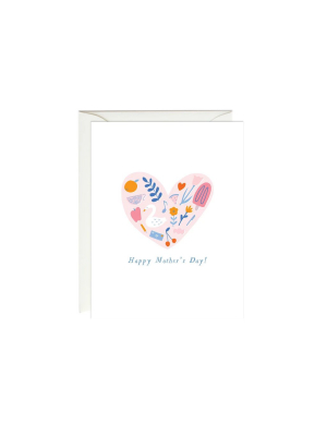 Pink Heart Mother's Day Card