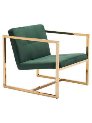 Candelabra Home Alt Arm Chair - Green Velvet