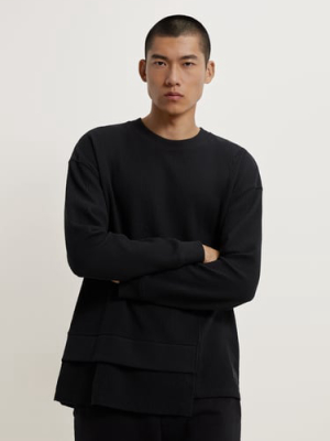 Contrasting Texture Sweatshirt