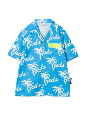 Gcds Kids Logo Printed Short Sleeve Shirt