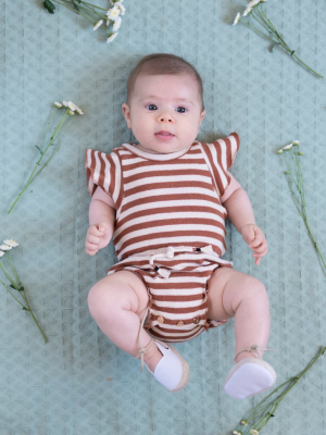 Striped Knit Baby Bodysuit
