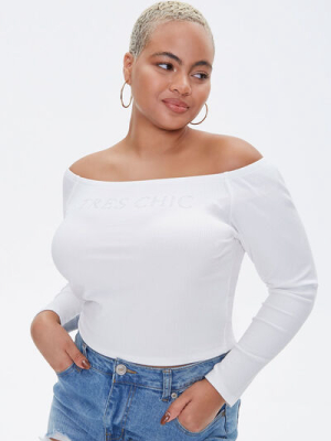 Plus Size Ribbed Tres Chic Top