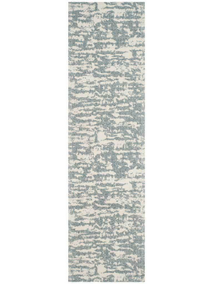 Marbella Blue/ivory Runner Rug