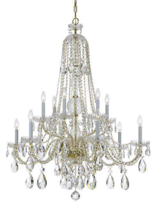 Traditional Crystal 12 Light Chandelier