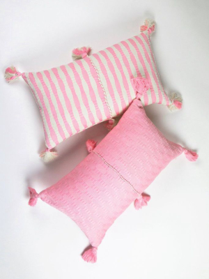 Antigua Lumbar Pillow - Baby Pink