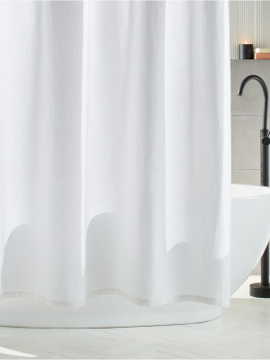 Ezra White Shower Curtain