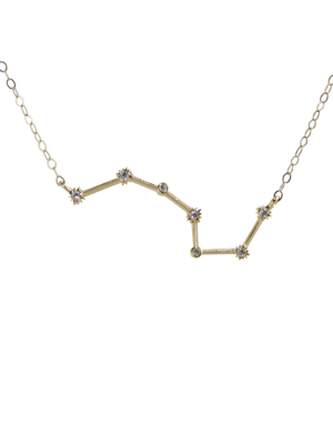 Scorpio Constellation Cz Outline Necklace