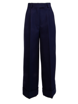 Miu Miu Wide-leg Cuffed Trousers