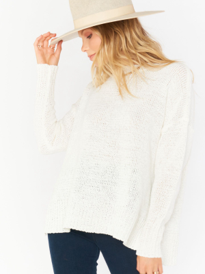 Anya Sweater - White Knit