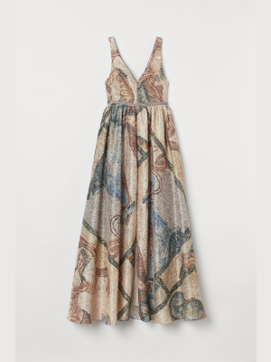 Mosaic-patterned Long Dress