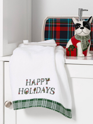 Happy Holiday Plaid Hand Towel Green - Threshold™