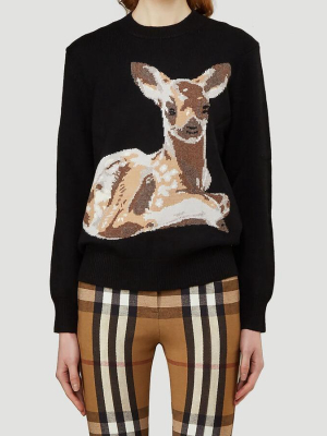 Burberry Deer Intarsia Sweater