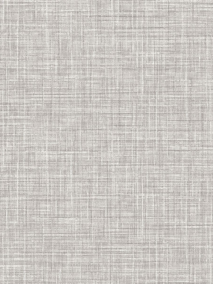 Poise Linen Wallpaper In Grey From The Celadon Collection By Brewster Home Fashions