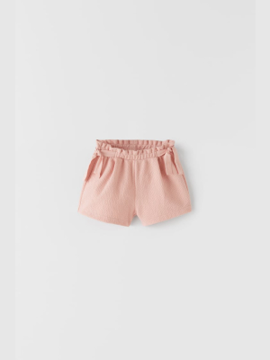 Bow Jacquard Shorts