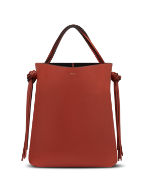 Saturn Two-tone Leather Tote