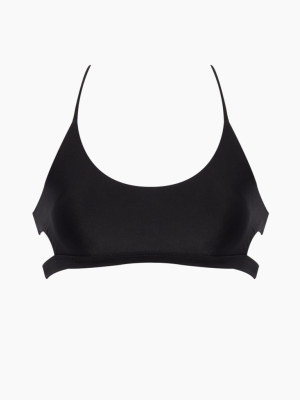 Heartbreaker Cut Out Bikini Top - Black