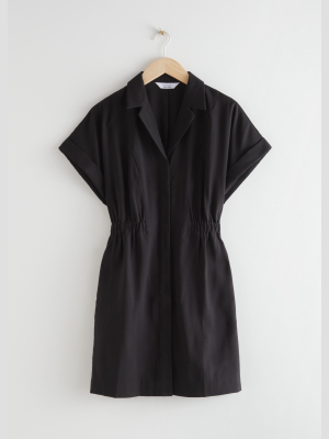 Fitted Button-down Mini Dress