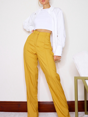 Mustard Straight Leg Pants