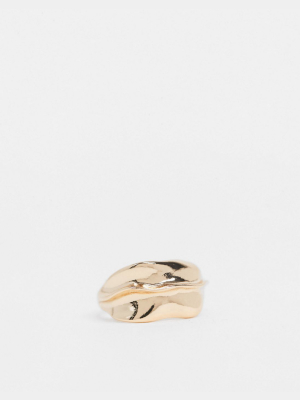 Weekday Trine Sculptural Ring In Gold