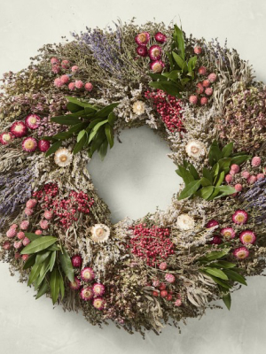 Pink Floral Garden Wreath