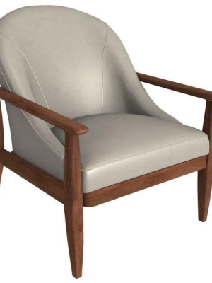 Elena Leather Chair, Cream