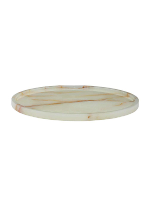 Light Green 16" Onyx Round Place Tray