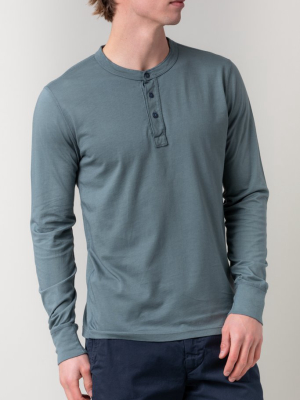 Men's L/s Supima Jersey Henley Pine