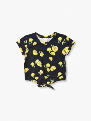 Girls Lemon Print Tee (kids)