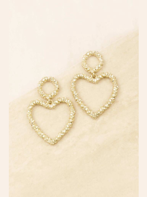 Last Love 18k Gold Plated Heart Earrings