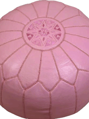 Moroccan Poufs - Pink