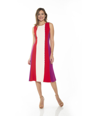 Anna Midi Colorblock Dress