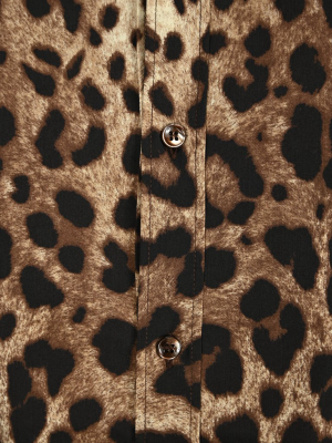 Dolce & Gabbana Leopard Printed Shirt