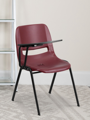 Flash Furniture Ergonomic Shell Chair With Right Handed Flip-up Tablet Arm