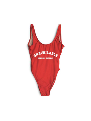 Unavailable Mentally & Emotionally [swimsuit]