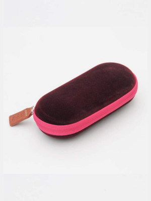 Burgundy Velvet Glasses Case