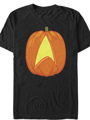 Men's Star Trek Halloween Starfleet Pumpkin T-shirt