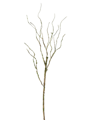 Vickerman 39" Artificial Flocked Moss Twig Branch.