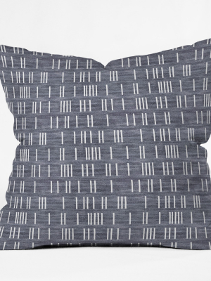 Holli Zollinger Geometric Square Throw Pillow Blue - Deny Designs