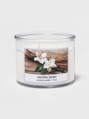 11oz Glass Jar 3-wick Vanilla Bean Candle