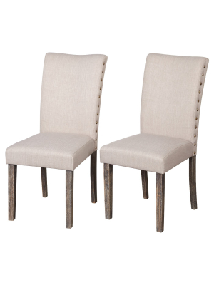 Burtwood Dining Chair (set Of 2) - Weathered Gray - Target Marketing Systems