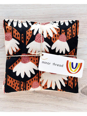 Organic Lavender Sachets In Terracotta Floral: Set Of 2