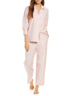 Mia Organic Cotton Full Length Pajama In Dusty Pink