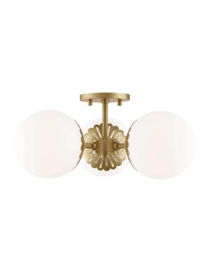 Paige 3 Light Semi Flush